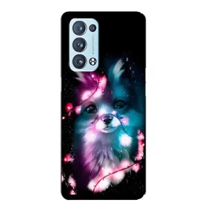 Чехол с Лисичкой для Oppo Reno6 Pro Plus 5G (Черная Лиса)