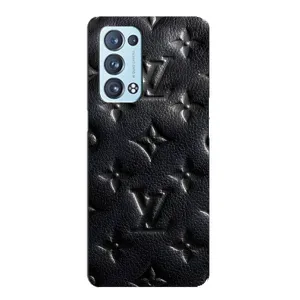Текстурний Чохол Louis Vuitton для Оппо Рено 6 Плюс (5G) (Чорний ЛВ)