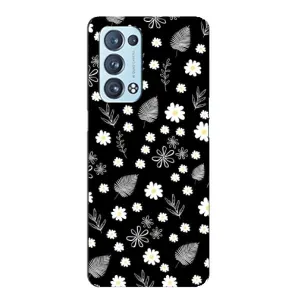 Чехлы с тематикой "ЦВЕТЫ" на Oppo Reno6 Pro Plus 5G (цветение на чорном)