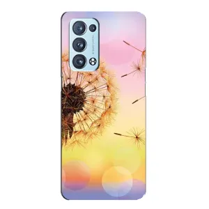 Силиконовый Чехол с одуванчиками на Oppo Reno6 Pro Plus 5G (Цветок-одуванчик)