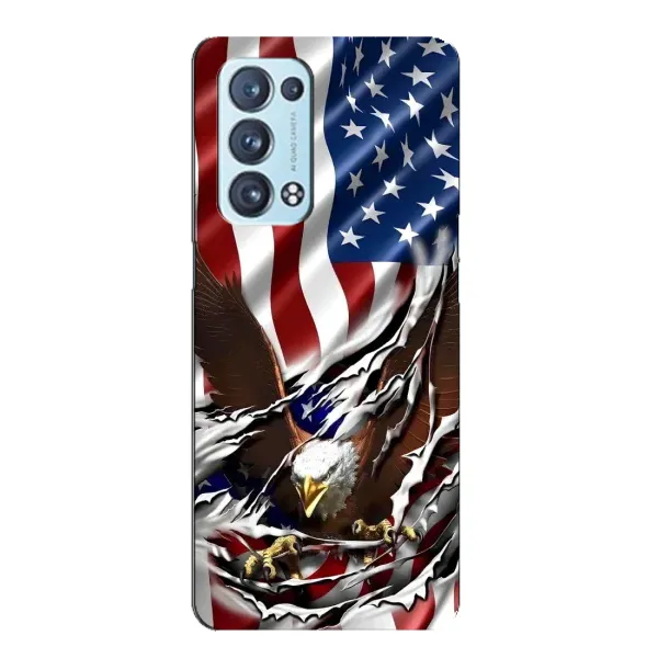 Чехол с рисунком «Флаг USA» для OPPO Reno6 Pro Plus 5G
