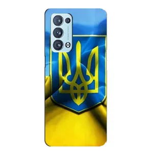 Чехол с картинкой (Патриотический ГЕРБ) на Oppo Reno6 Pro Plus 5G (Герб и Флаг Украины)