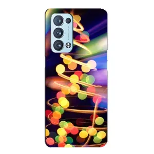 Чехол Новогодняя Елка на Oppo Reno6 Pro Plus 5G (Гирлянды)