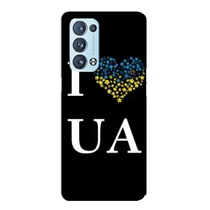 Силиконовый Чехол на Oppo Reno6 Pro Plus 5G (Я-Украина) (I Love UA)