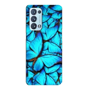 Силиконовый бампер с картинкой животных для Oppo Reno6 Pro Plus 5G (Крылья бабочек)