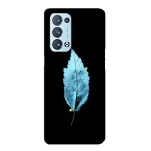 Чохол з картинками на чорному фоні для Oppo Reno6 Pro Plus 5G (Листя)
