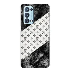 Чохол Стиль Louis Vuitton на Oppo Reno6 Pro Plus 5G (LV на білому)