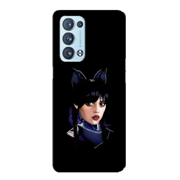 Чехол с рисунком «Милая Уэнсдей» для OPPO Reno6 Pro Plus 5G Чехол с рисунком «Милая Уэнсдей» для OPPO Reno6 Pro Plus 5G