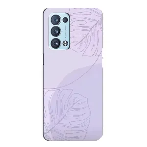 Чехол цветочный дизайн для Oppo Reno6 Pro Plus 5G (Монстера фиолетовая)