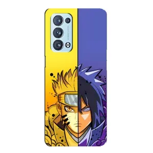 Купить Чехлы на телефон с принтом Anime для Oppo Reno6 Pro Plus 5G (Naruto Vs Sasuke)