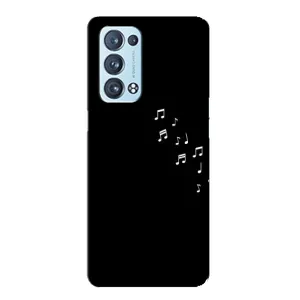 Чохол з картинками на чорному фоні для Oppo Reno6 Pro Plus 5G (Ноти)