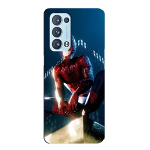 Чехол Супергерой Человека Паука на Oppo Reno6 Pro Plus 5G (Паук на доме)