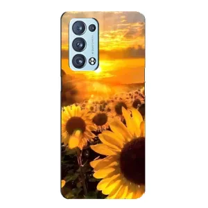 Чехол с Цветами для Oppo Reno6 Pro Plus 5G (поле подсолнухов)