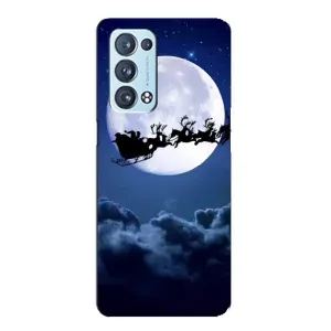 Чехол Санта Клаус для Oppo Reno6 Pro Plus 5G (Санта - луна)
