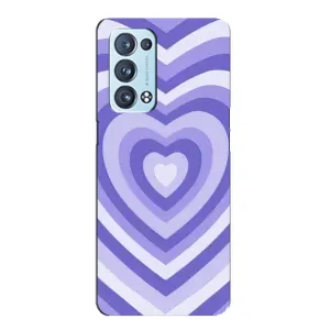 Чехлы с тематикой "Маленькие Сердечки" на Oppo Reno6 Pro Plus 5G (Сердце фиолет)