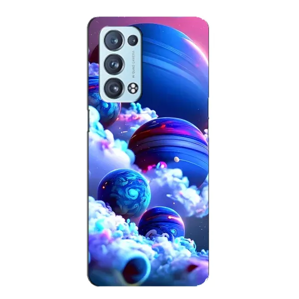 Чехол с рисунком «Синие планеты» для OPPO Reno6 Pro Plus 5G Чехол с рисунком «Синие планеты» для OPPO Reno6 Pro Plus 5G