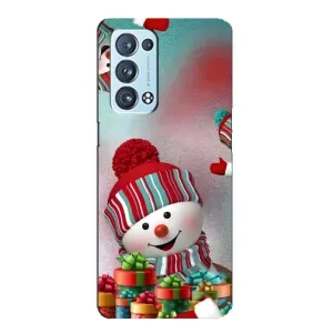 Чехлы на Новый Год Oppo Reno6 Pro Plus 5G (Снеговик в шапке)
