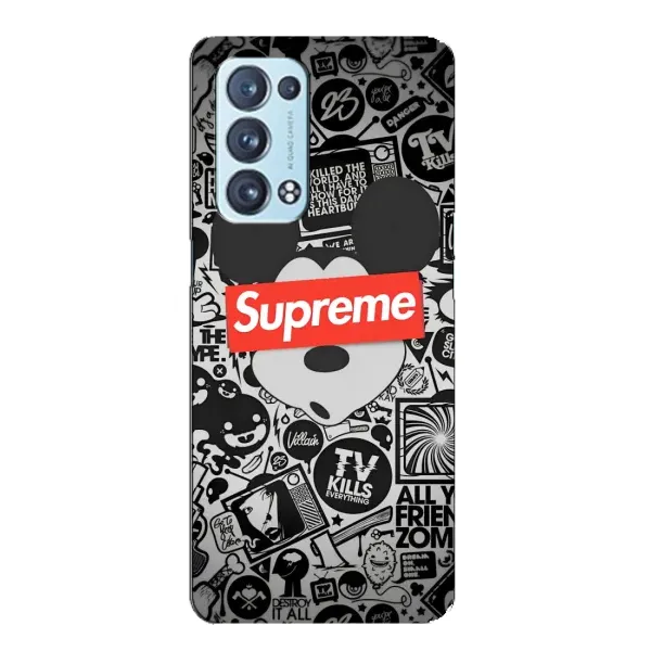 Чехол с рисунком «Supreme Маус» для OPPO Reno6 Pro Plus 5G Чехол с рисунком «Supreme Маус» для OPPO Reno6 Pro Plus 5G
