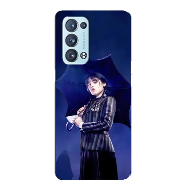 Чехол с рисунком «Уэнсдей с зонтом» для OPPO Reno6 Pro Plus 5G Чехол с рисунком «Уэнсдей с зонтом» для OPPO Reno6 Pro Plus 5G