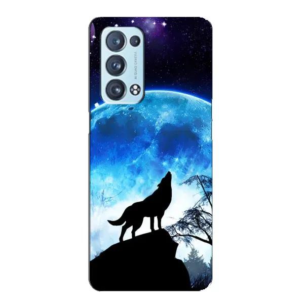 Чехол с рисунком «Воет на луну» для OPPO Reno6 Pro Plus 5G Чехол с рисунком «Воет на луну» для OPPO Reno6 Pro Plus 5G