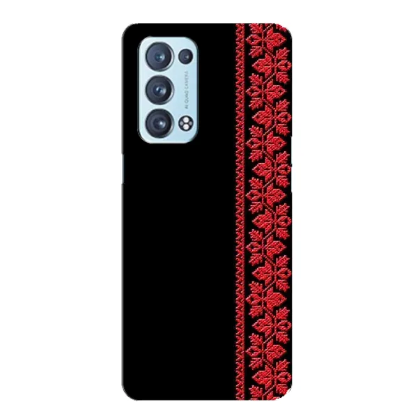 Чехол с рисунком «Вышиванка на черном» для OPPO Reno6 Pro Plus 5G Чехол с рисунком «Вышиванка на черном» для OPPO Reno6 Pro Plus 5G