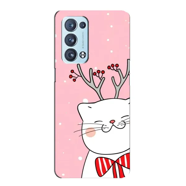 Чехол с рисунком «Зимний кот» для OPPO Reno6 Pro Plus 5G Чехол с рисунком «Зимний кот» для OPPO Reno6 Pro Plus 5G
