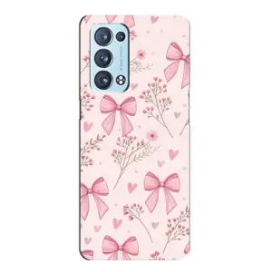Чехол банты для Oppo Reno6 Pro 5G (Банты с цветами)