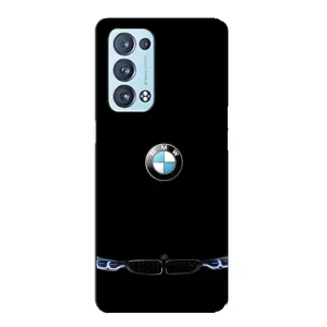 Силіконовий бампер з картинкою машини на Oppo Reno6 Pro 5G (Чорний BMW)