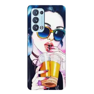 Чохол з картинкою Модні Дівчата Oppo Reno6 Pro 5G (Дівчина з коктейлем)