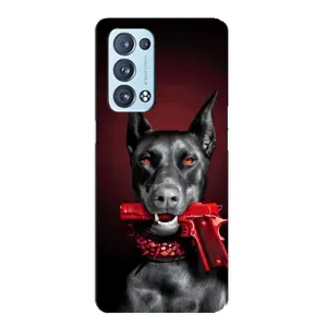 Чехол ДОБЕРМАН для Oppo Reno6 Pro 5G (Доберман злой)