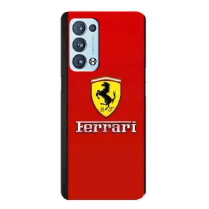 Силіконовий бампер з картинкою машини на Oppo Reno6 Pro 5G (Ferrari Logo)