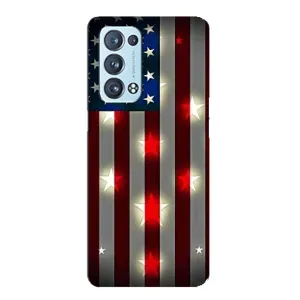 Чехол Флаг USA для Oppo Reno6 Pro 5G (Флаг США 2)
