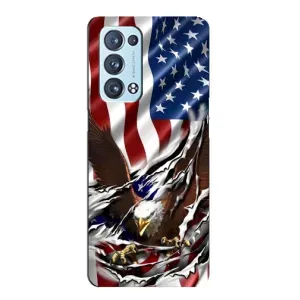 Чехол Флаг USA для Oppo Reno6 Pro 5G (Флаг USA)