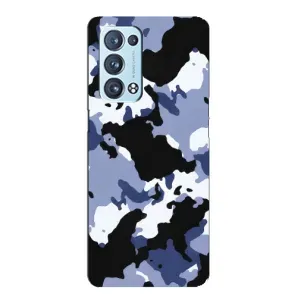 Камуфляжный Чехол для Оппо Рено 6 Про (5G) (Камуфляжный Серый)