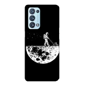 Силіконовый Чохол з принтом "Космонавти" на Oppo Reno6 Pro 5G (Космонавт)