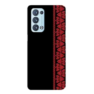 Силиконовый Чехол на Oppo Reno6 Pro 5G (Красная Вышиванка)