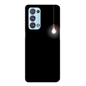 Чохол з картинками на чорному фоні для Oppo Reno6 Pro 5G (Лампочка)