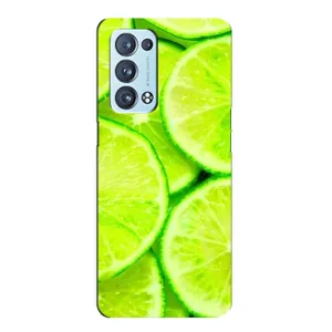 Чехол с изображением вкусной еды для Oppo Reno6 Pro 5G (Лайм)