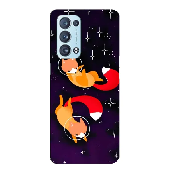 Чехол с рисунком «Лисы» для OPPO Reno6 Pro 5G Чехол с рисунком «Лисы» для OPPO Reno6 Pro 5G