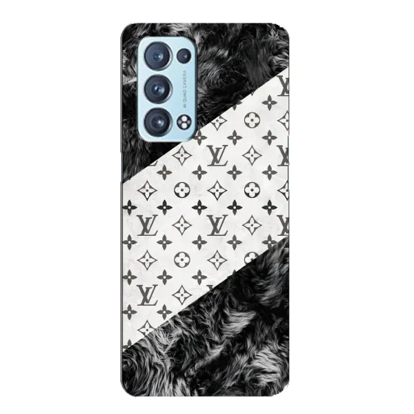 Чехол с рисунком «LV на белом» для OPPO Reno6 Pro 5G