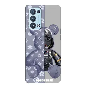 Силіконовий чохол для Oppo Reno6 Pro 5G (Ведмідь Louis Vuitton)