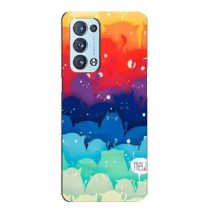 Силиконовый чехол с котиком для Oppo Reno6 Pro 5G (Mew)