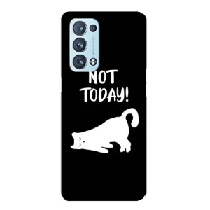 Бампер с изображением Котиков для Оппо Рено 6 Про (5G) (Not Today)