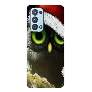 Чехлы с принтом СОВЫ для Oppo Reno6 Pro 5G (Новогодняя Сова)
