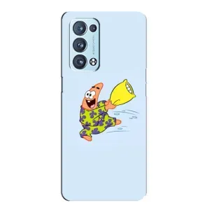 Чехлы с Патриком на Oppo Reno6 Pro 5G (Патрик с подушкой)