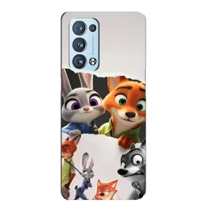 Силіконовий чохол з принтом Зоотрополіс для Oppo Reno6 Pro 5G (Персонажі Зоо)