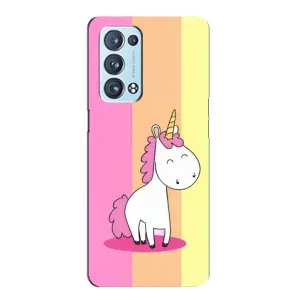 Чехол Unicorn на Oppo Reno6 Pro 5G (Радужный Единорог)
