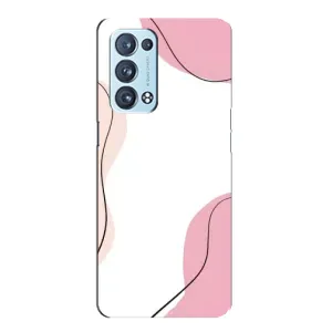 Чохол квітковий дизайн для Oppo Reno6 Pro 5G (Рожевий фон)