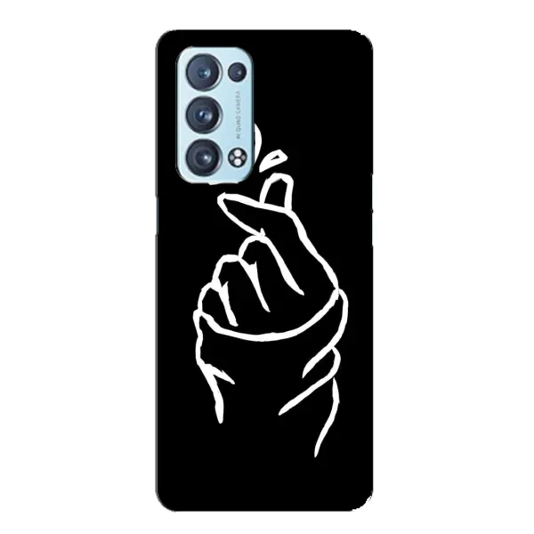 Чехол с рисунком «Сердце на черном» для OPPO Reno6 Pro 5G Чехол с рисунком «Сердце на черном» для OPPO Reno6 Pro 5G