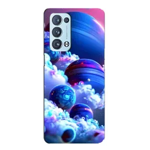Чохли КОСМОС на Oppo Reno6 Pro 5G (Сині планети)